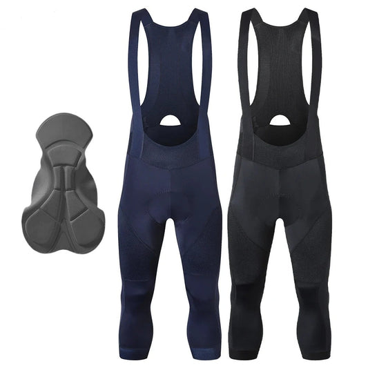 Men’s Cycling Bib Shorts Elastic Performance 6H Padded Tights Darkblue