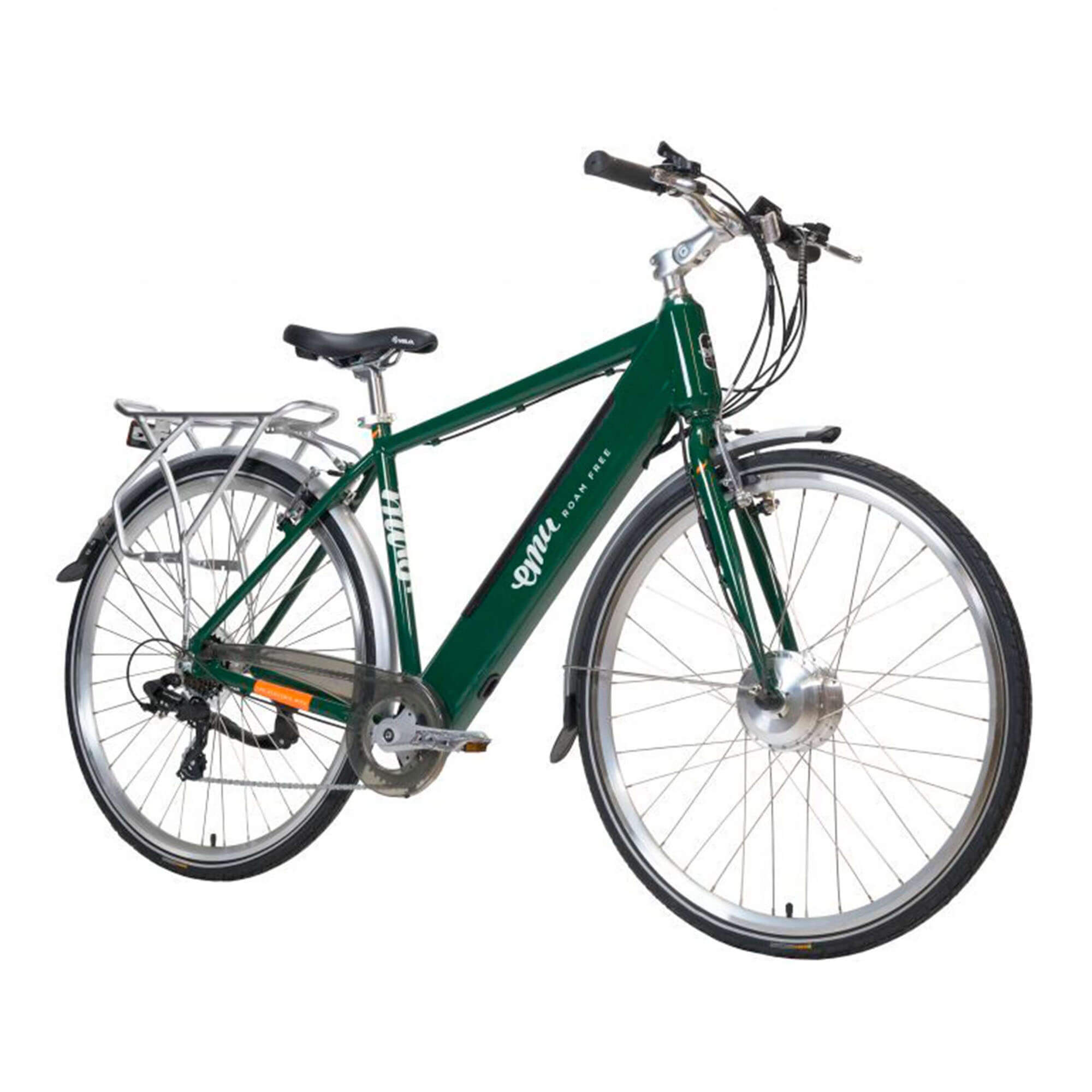 Emu Roam Crossbar Electric Bike - 10.4Ah / 374Wh, Racing Green